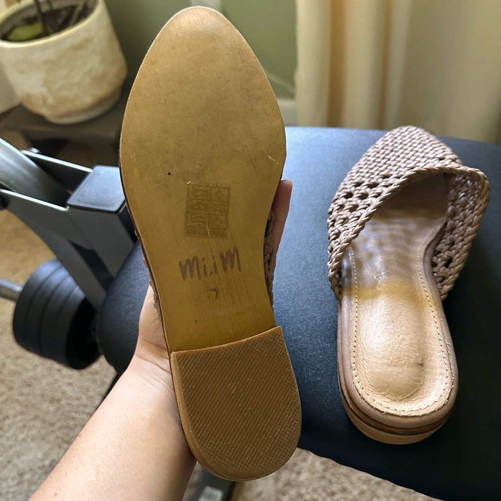 Mi.iM Woven Brown Mules - Picture 3 of 4